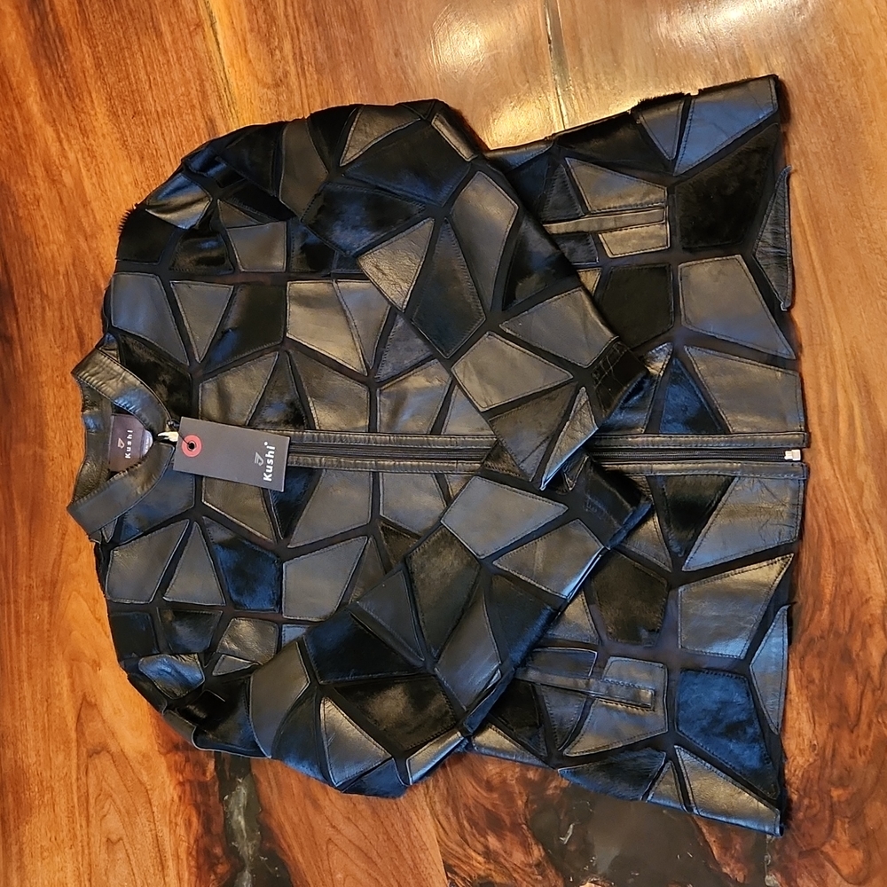 Kushi Lamb Leather and Mesh Jacket